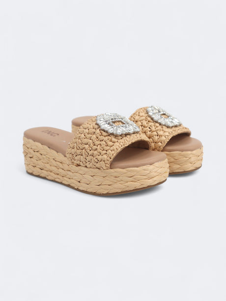 Image for Women's Textured High Heeled Shoes,Beige