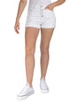 Image for Women's Ripped Denim Shorts,White