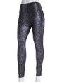 Image for Women's Graphic Printed Snake Skin Side Storage Pockets Leggings,Black