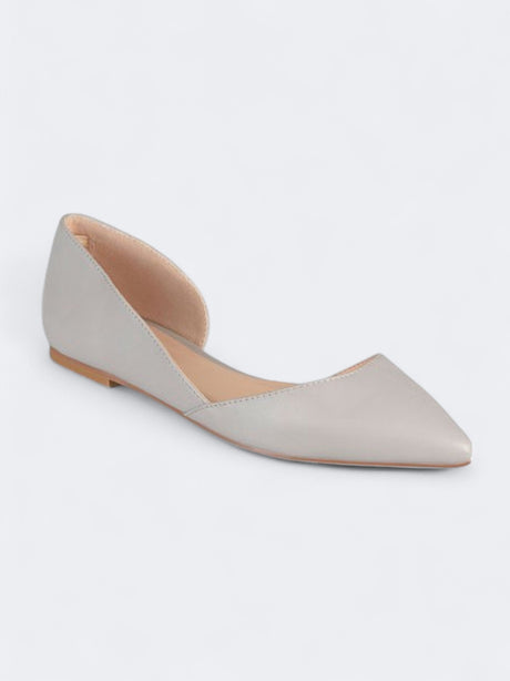 Image for Women's Plain Wide Width Cortni Flat Shoes,Beige