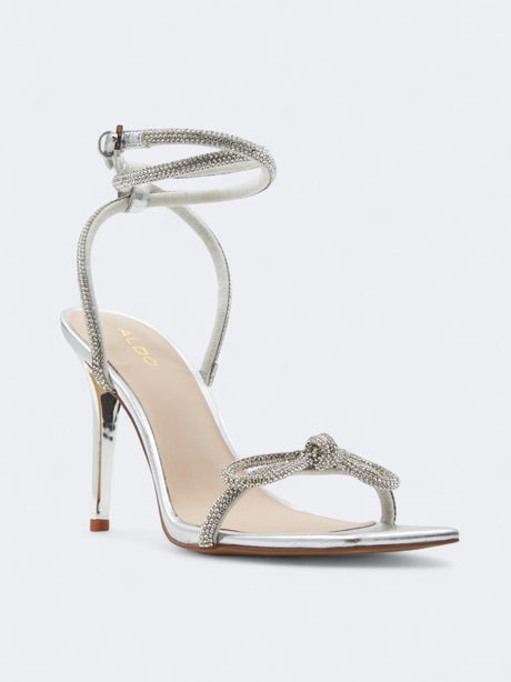 Image for Women's Barrona Rhinestone Dress High Heeled Sandals,Silver
