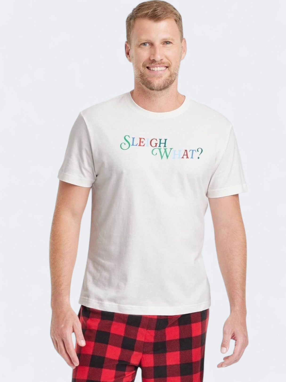 Image for Men's Printed Pajama T-Shirt,White