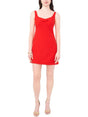 Image for Women's Plain Bow Sheath Dress,Red