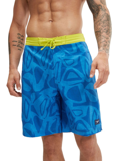 Image for Men's Printed Bondi Basin Boardshorts Swim Trunks,Blue