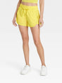 Image for Women's Textured Pleated Side Shorts,Yellow