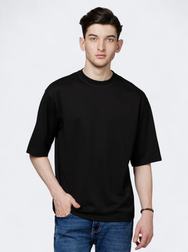 Image for Men's Plain Casual T-Shirt,Black