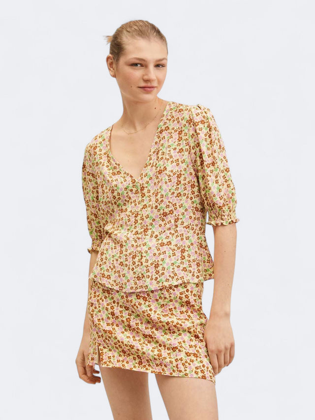 Image for Women's Floral Printed Shirt Top,Multi