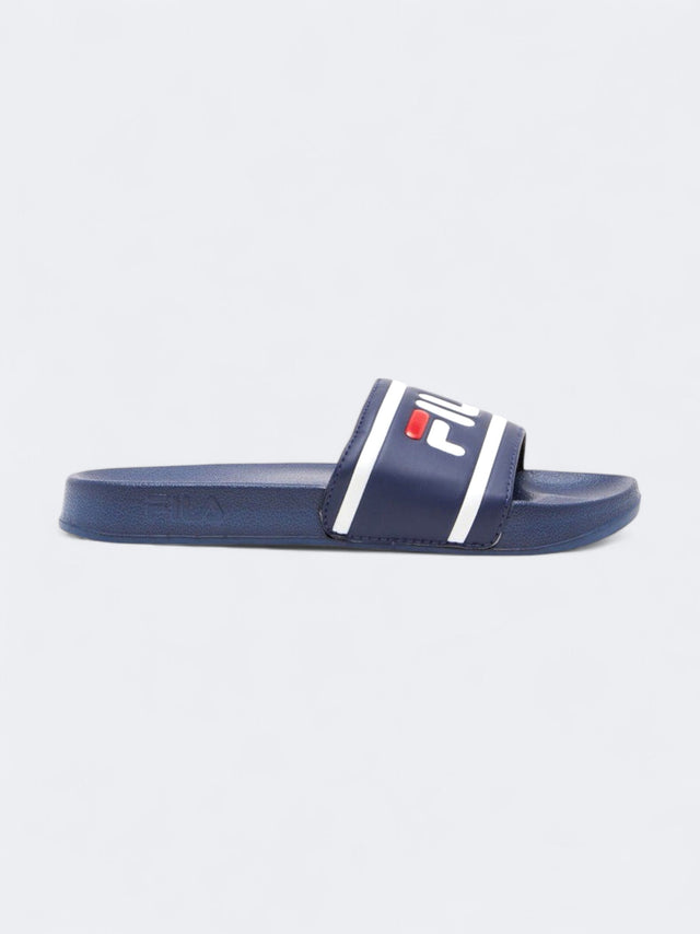 Image for Men's Brand Logo Printed Slippers,Navy