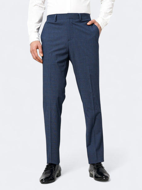 Image for Men's Plaid Solid Slim Fit Suits Pants,Navy