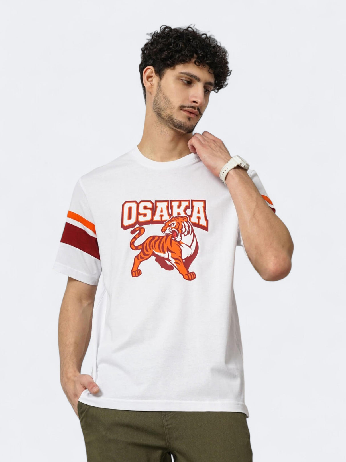 Image for Men's Graphic Printed T-Shirt,White