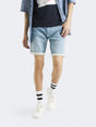 Image for Men's Plain Denim Shorts,Blue