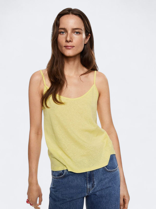 Image for Women's Plain Tank Top,Yellow