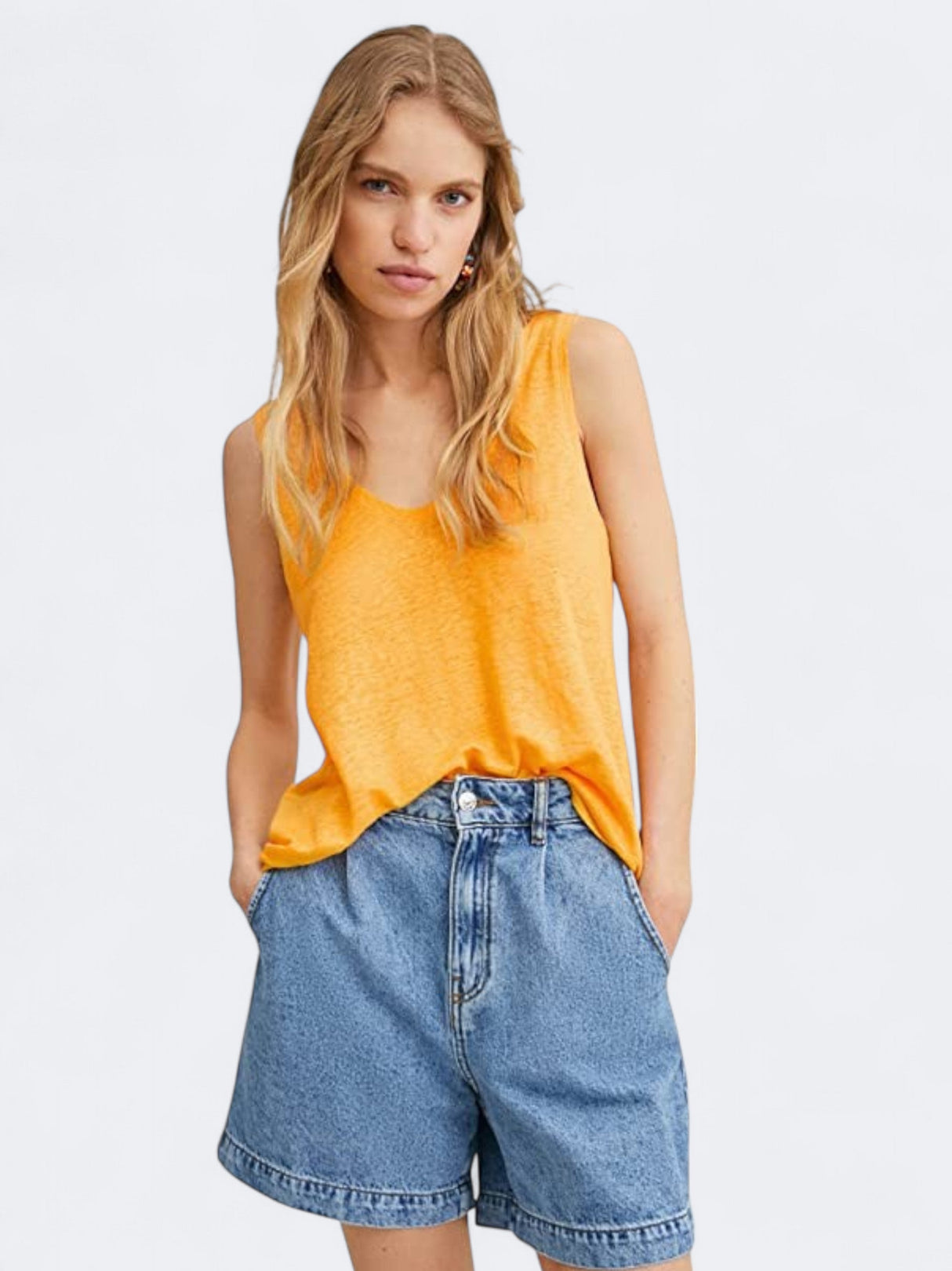 Image for Women's Plain Tank Top,Orange