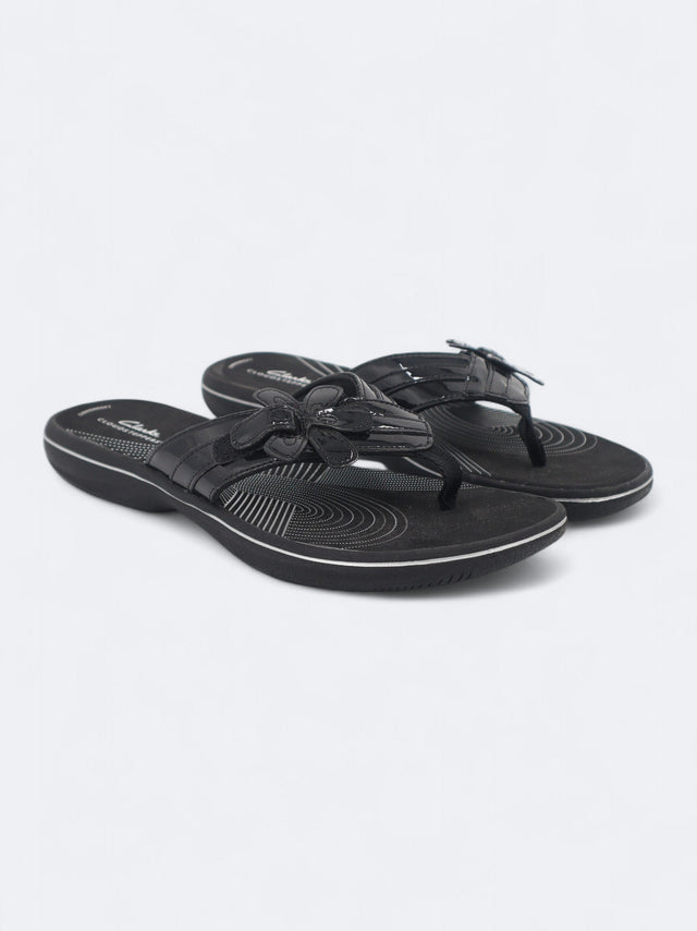 Image for Women's Glossy Slippers,Black