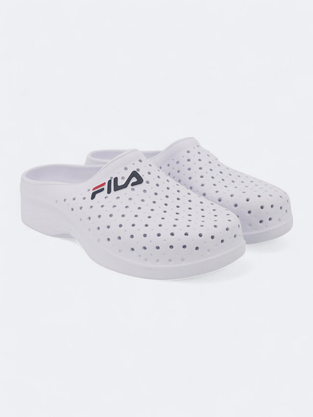 Image for Men's Brand Logo Printed Slippers,White