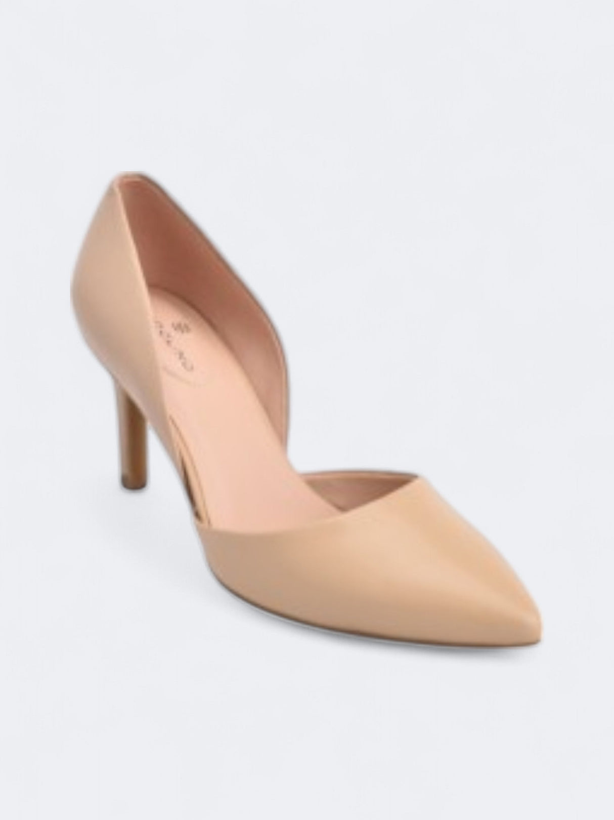 Image for Women's Textured Leather High Heeled Shoes,Nude