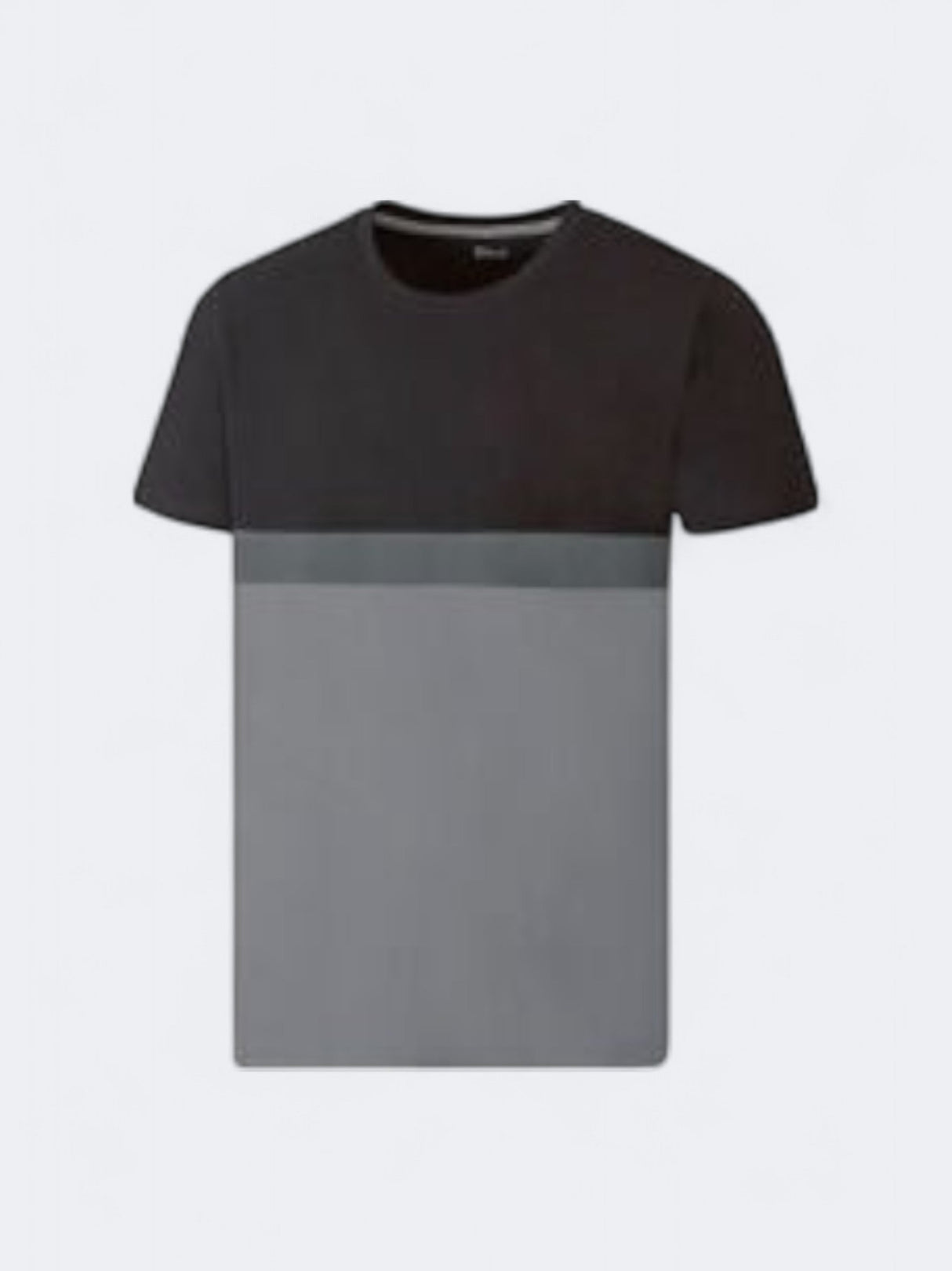 Image for Men's Plain T-Shirt,Black/Grey