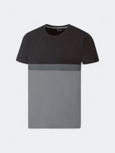 Image for Men's Plain T-Shirt,Black/Grey