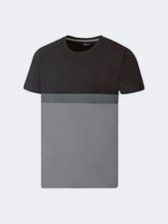 Image for Men's Plain T-Shirt,Black/Grey