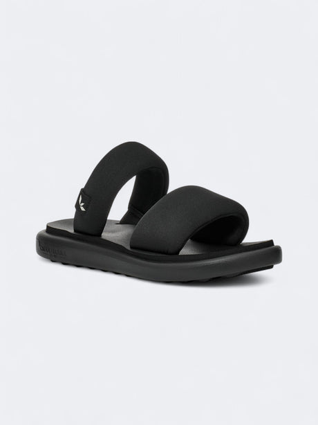 Image for Women's Textured Alane Slide Slippers,Black