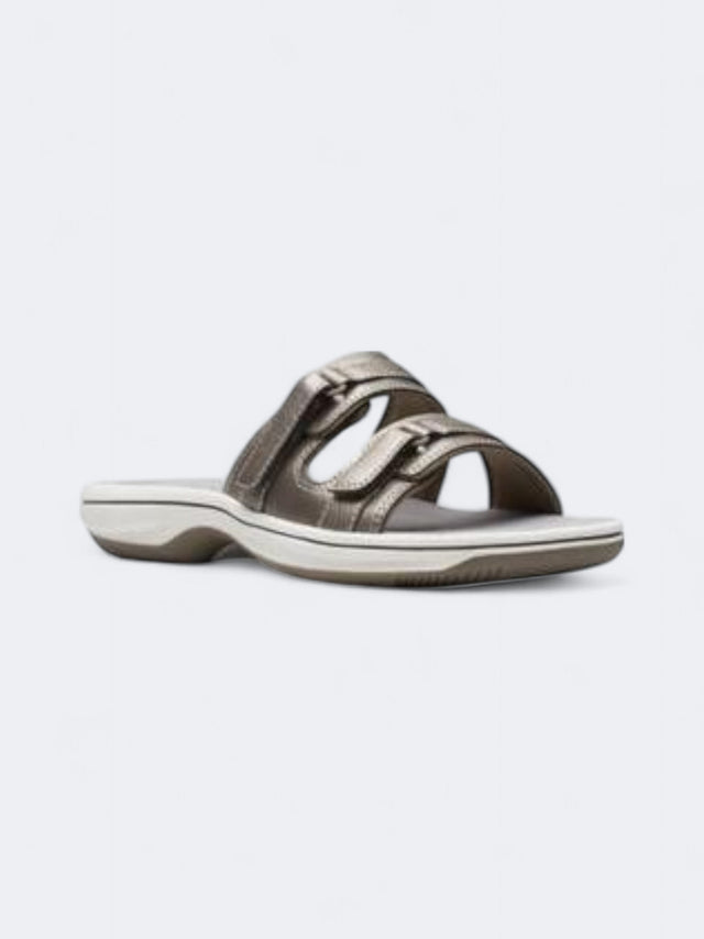 Image for Women's Textured Cloudsteppers Breeze Piper Comfort Slide Slippers,Grey