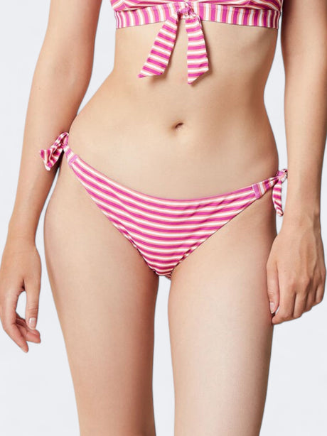 Image for Women's Striped Tie Side Bikini Bottoms,Pink
