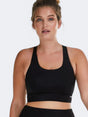 Image for Women's Plain Cropped Sports Bra,Black