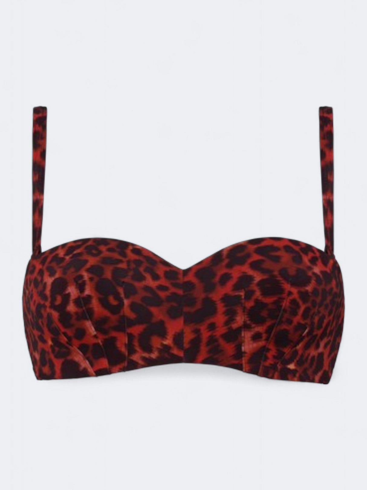 Image for Women's Printed Bikini Top,Black/Red