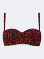 Image for Women's Printed Bikini Top,Black/Red