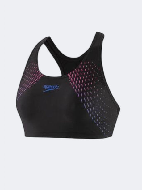 Image for Women's Graphic Printed Bikini Top,Black