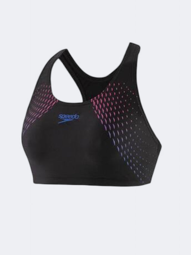 Image for Women's Graphic Printed Bikini Top,Black