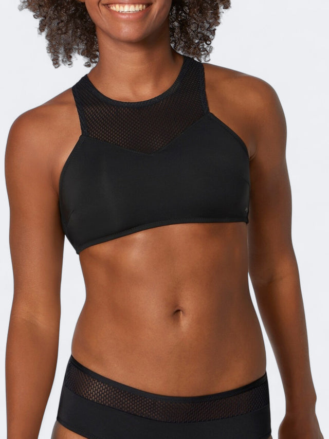 Image for Women's Plain Formentera Crop Bikini Top,Black