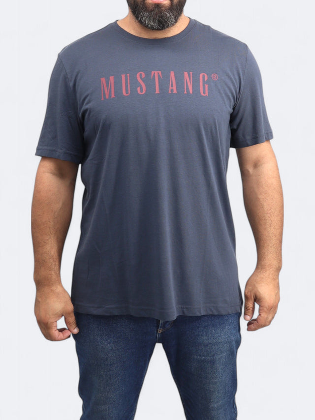Image for Men's Logo Printed T-Shirt,Dusty Navy