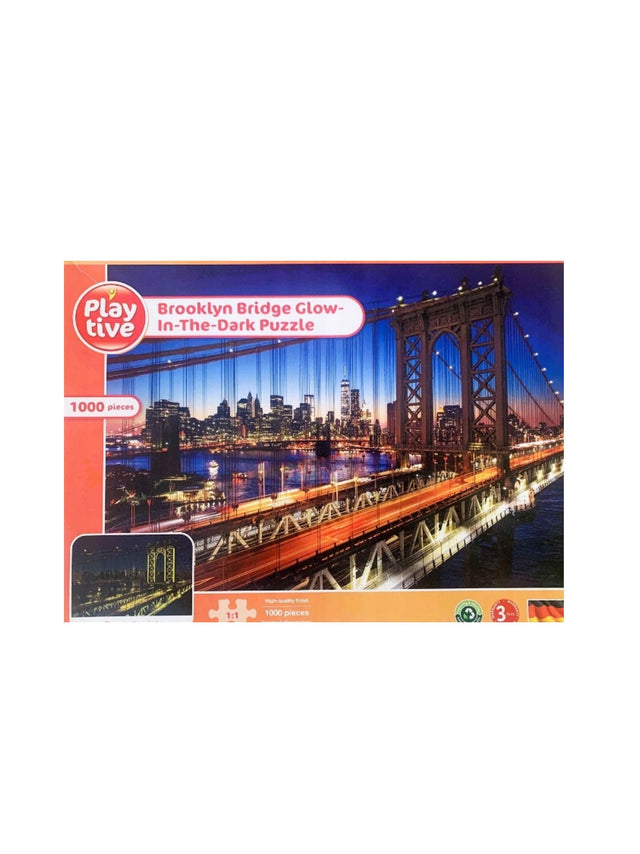 Castorland 1000-Piece Puzzle - Brooklyn Bridge Lights, Made In Poland