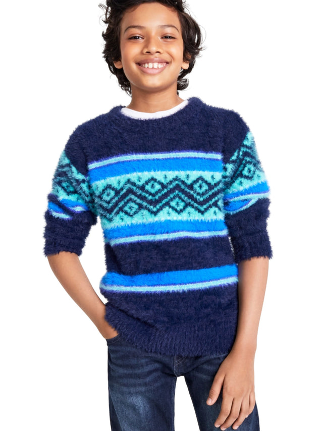 Image for Kids Boy's Mohair Plaid Sweaters,Multi