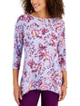 Image for Women's Floral Printed Top,Purple