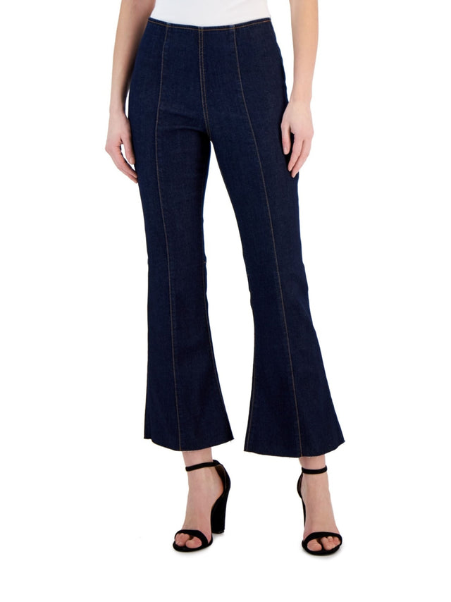 Image for Women's Plain Flared Jeans,Navy