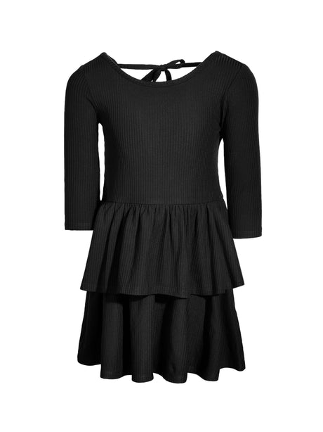Image for Kids Girl's Ruffled Dress,Black