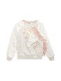 Image for Kids Girl's Embroidered Printed Sweaters,Cream