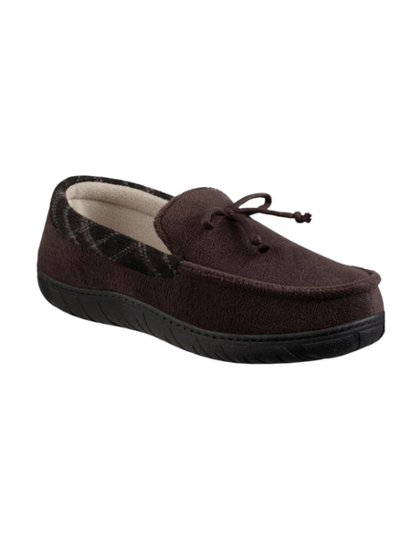 Image for Men's Lined Comfort Bootie Slipper,Brown