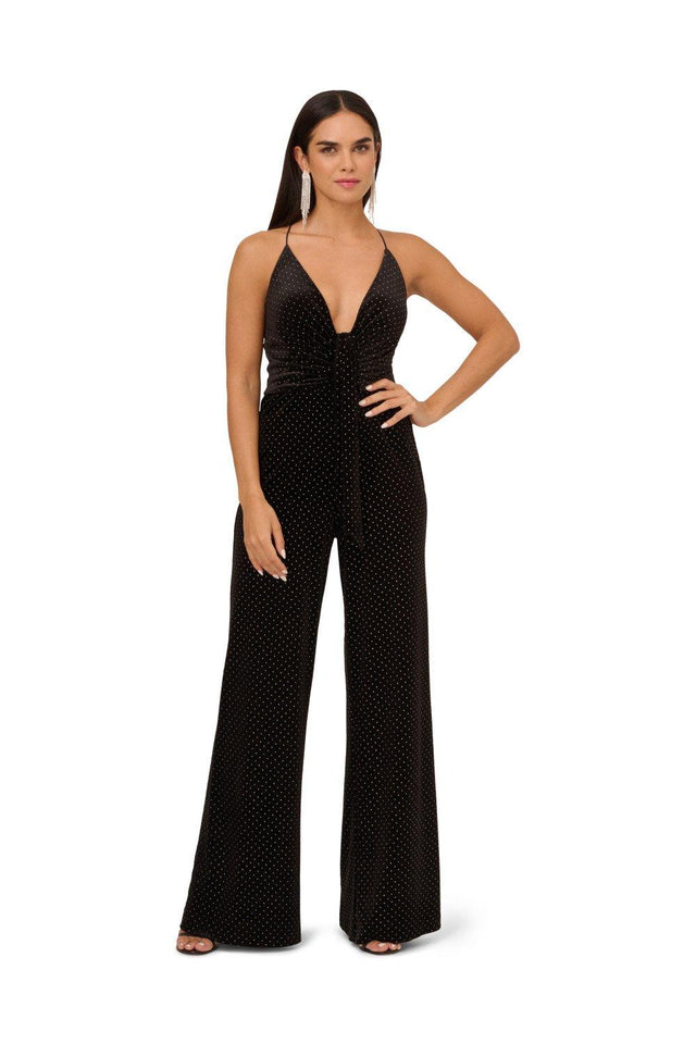 Image for Women's Rhine Stone Jumpsuit,Black