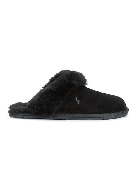 Image for Women's Faux Fur Lined Indoor Slipper,Black