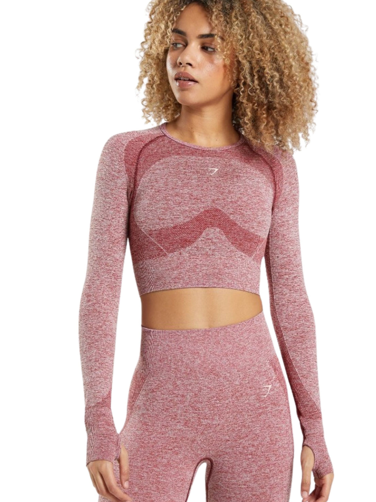 Image for Women's Heather Oben Back Sport Top,Red