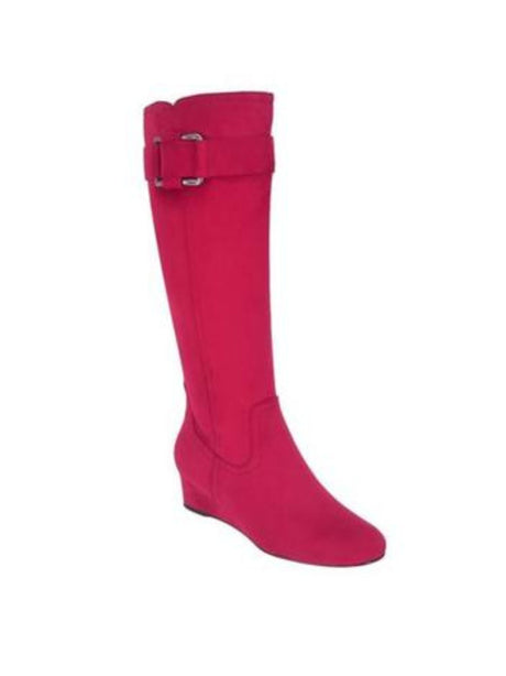 Image for Women's Textured Ankle Boots,Red 