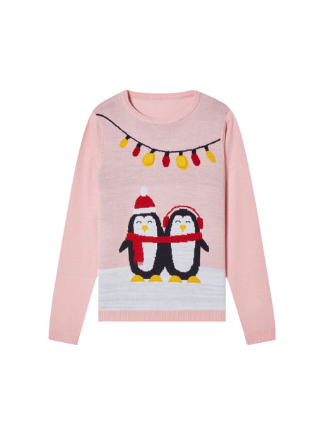 Image for Kids Girl's�Graphic Printed christmas Sweaters,Pink