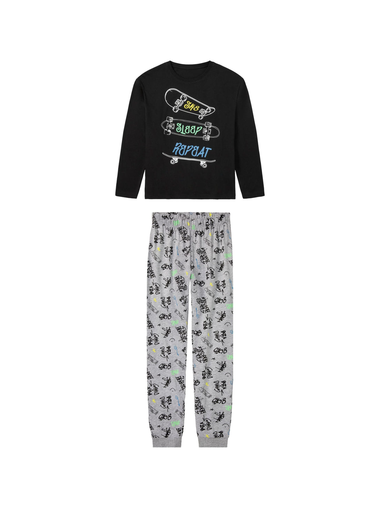 Image for Kids Boy's Printed Sleepwear Set,Black