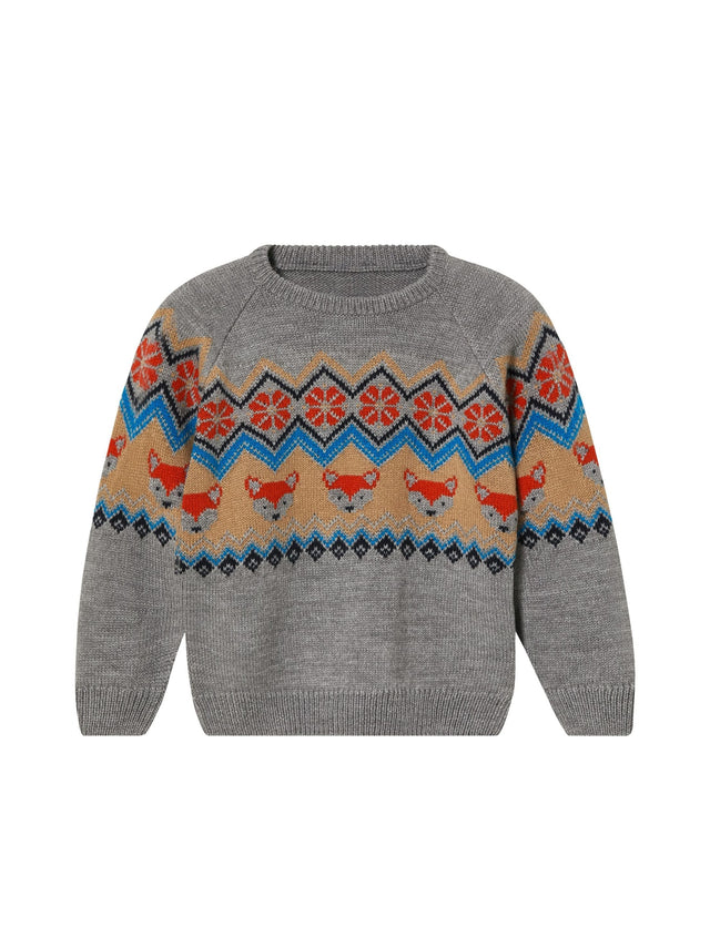 Image for Kids Boy's Graphic Printed  Sweater,Grey