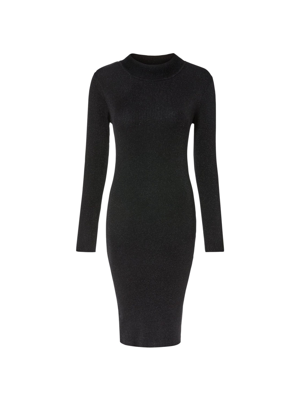 Image for Women's Ribbed Glitter Dress,Black