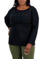 Image for Women's Bead Plain Top,Black