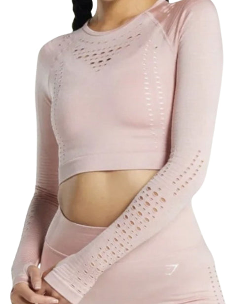 Image for women's CUT Out Details Thumb Hole Sleeves Sport Top,Pink